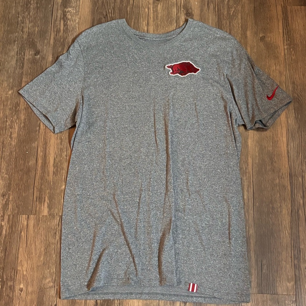 Nike Gray Men's Arkansas Razorbacks T-Shirt Size Large